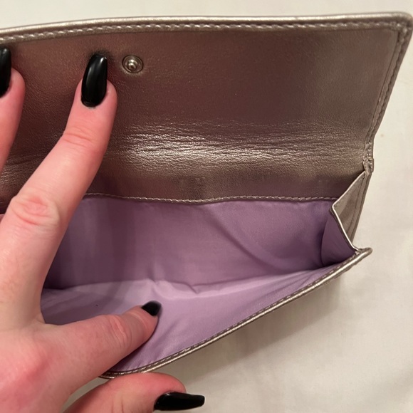 Coach Silver Turn Lock Wallet - Picture 5 of 9